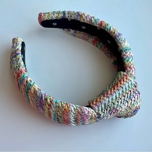 Lele Sadoughi Raffia Knotted Headband in Tuscan Sunset